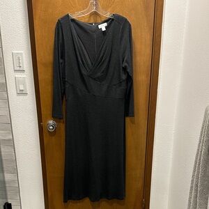 LOFT Dark Gray Long Sleeve Dress